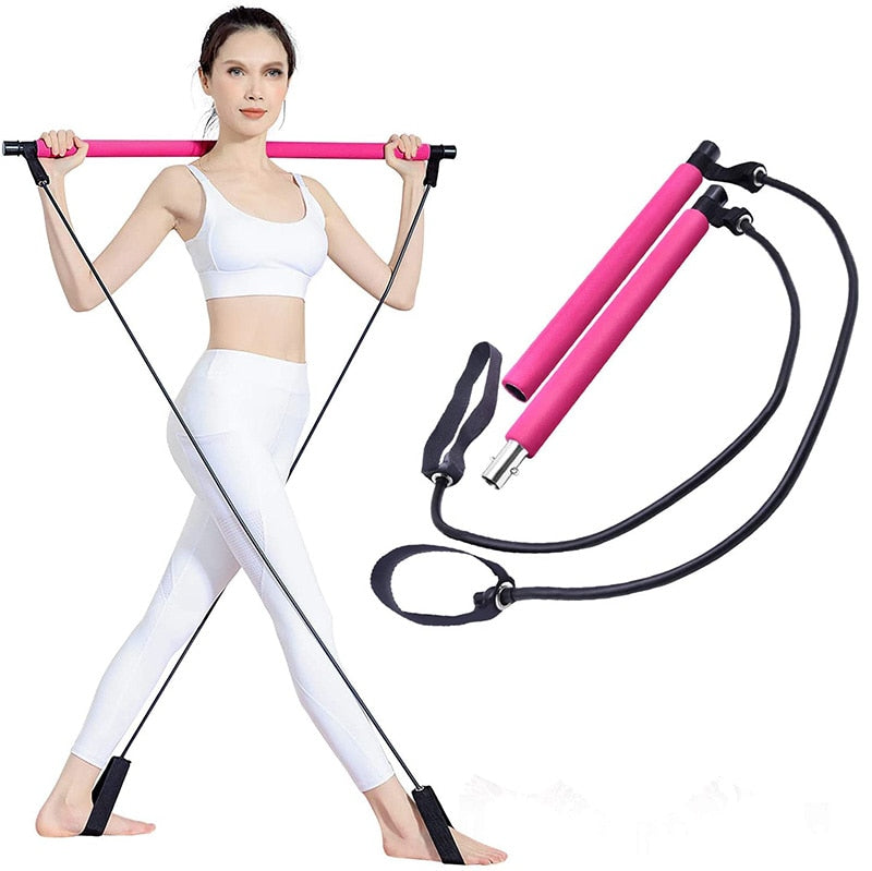 Serenily Pilates Bar Yoga Stick - Pilates Bar Kit For Home Gym With